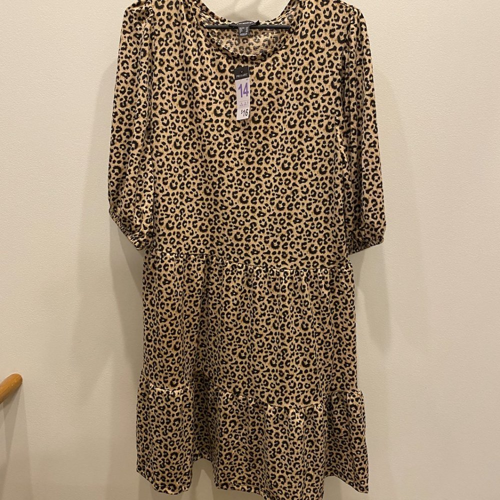 3-Tiered Leopard Print Dress Primark